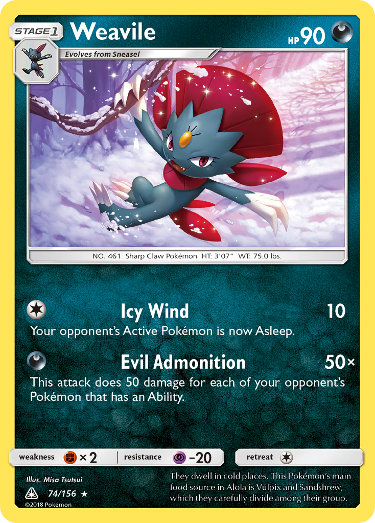 Weavile - Ultra Prism #74