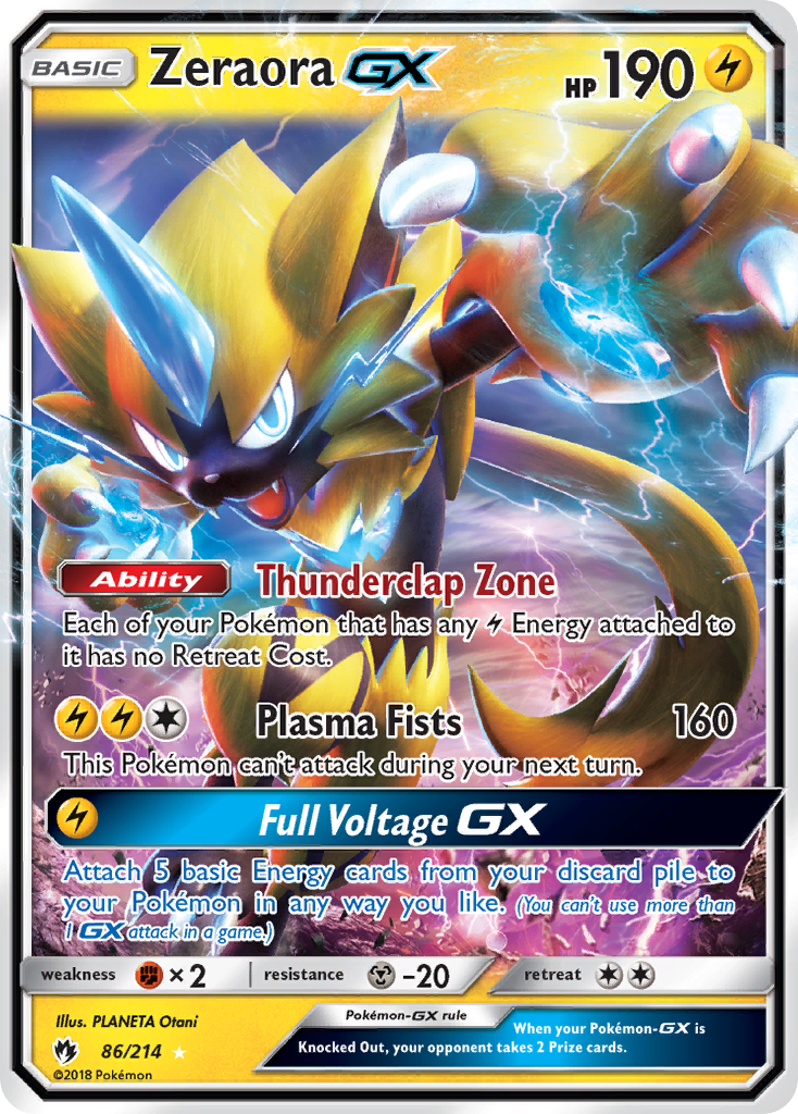 Zeraora-GX - Lost Thunder #86