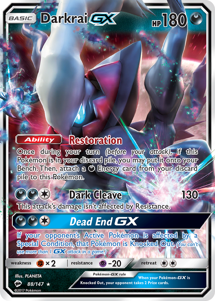 Darkrai-GX - Burning Shadows #88