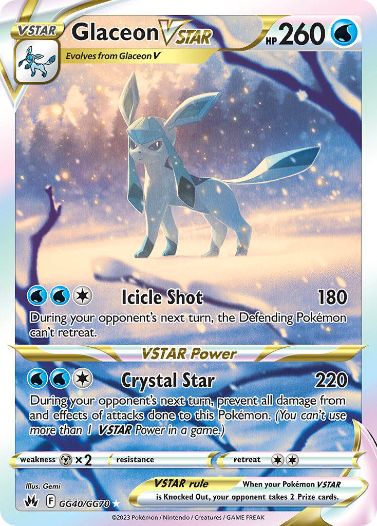 Glaceon VSTAR - Crown Zenith Galarian Gallery #GG40