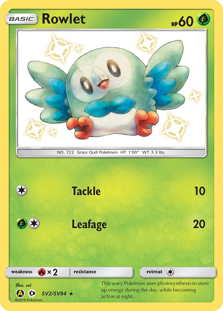 Rowlet - Hidden Fates Shiny Vault #SV2