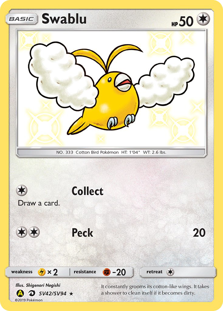Swablu - Hidden Fates Shiny Vault #SV42