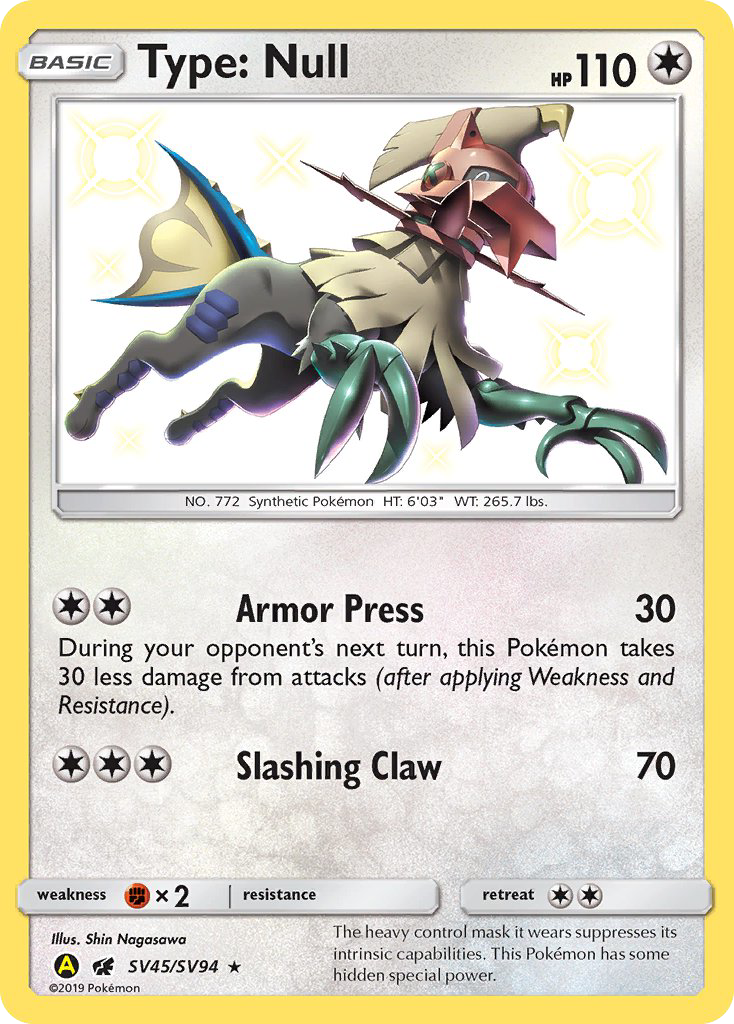Type: Null - Hidden Fates Shiny Vault #SV45