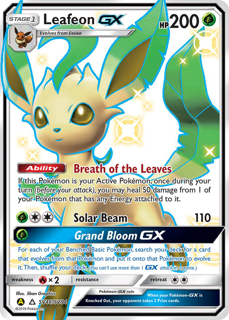 Leafeon-GX - Hidden Fates Shiny Vault #SV46