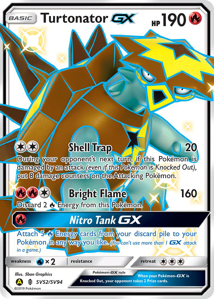 Turtonator-GX - Hidden Fates Shiny Vault #SV52