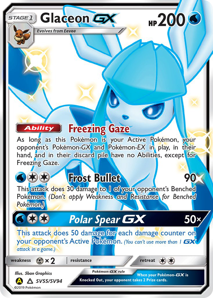 Glaceon-GX - Hidden Fates Shiny Vault #SV55