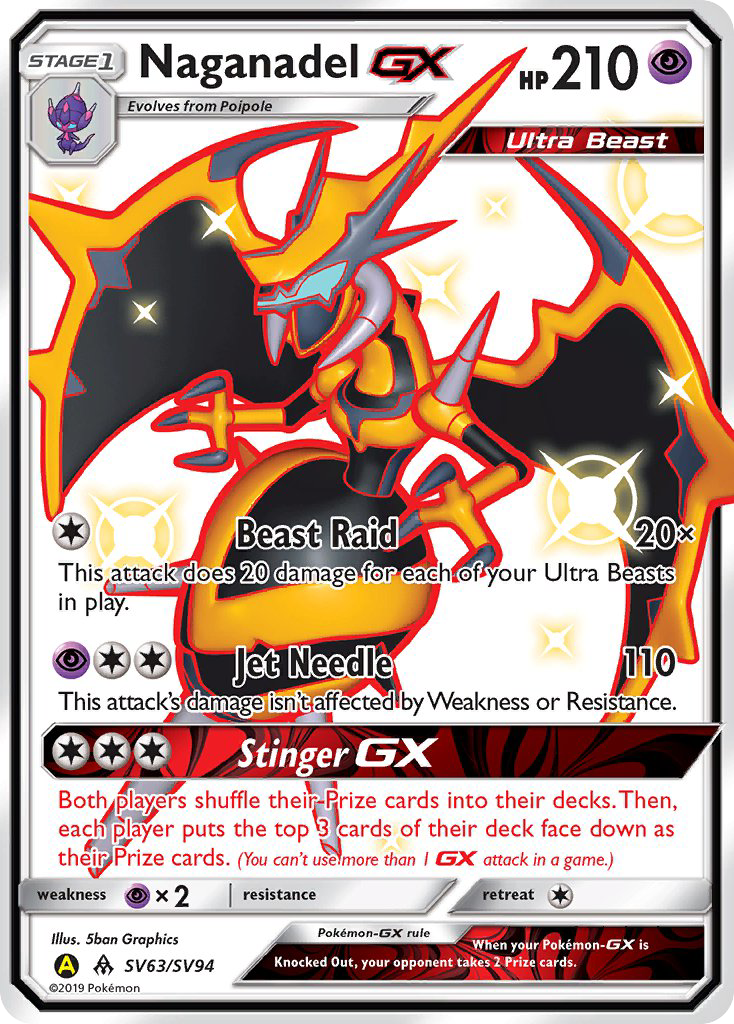 Naganadel-GX - Hidden Fates Shiny Vault #SV63