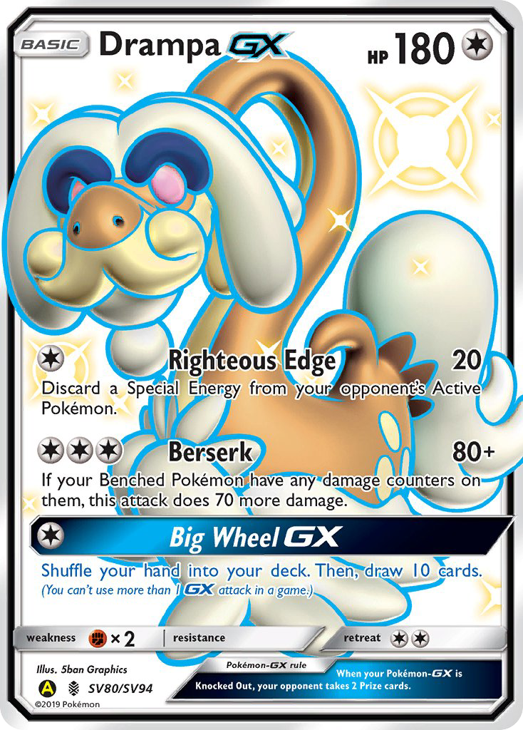 Drampa-GX - Hidden Fates Shiny Vault #SV80