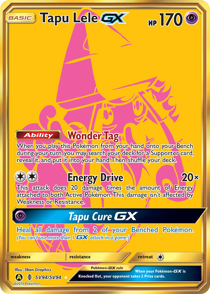 Tapu Lele-GX - Hidden Fates Shiny Vault #SV94