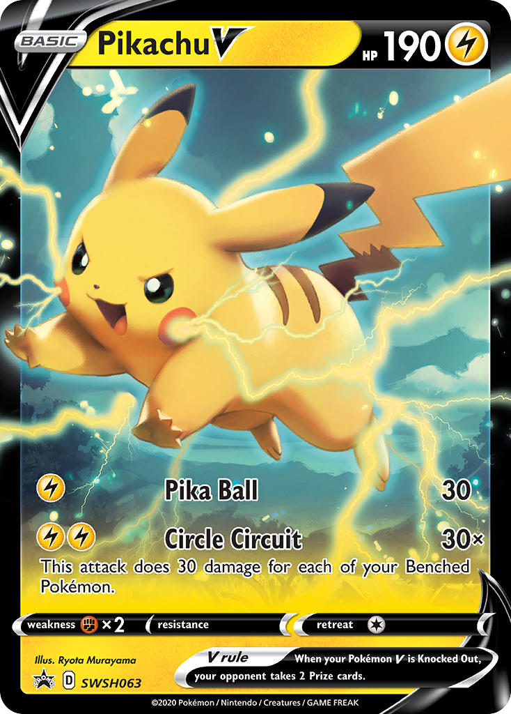Pikachu V - SWSH Black Star Promos #SWSH063