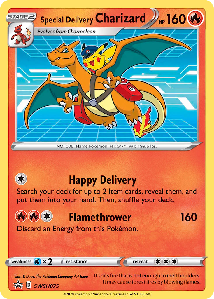 Special Delivery Charizard - SWSH Black Star Promos #SWSH075