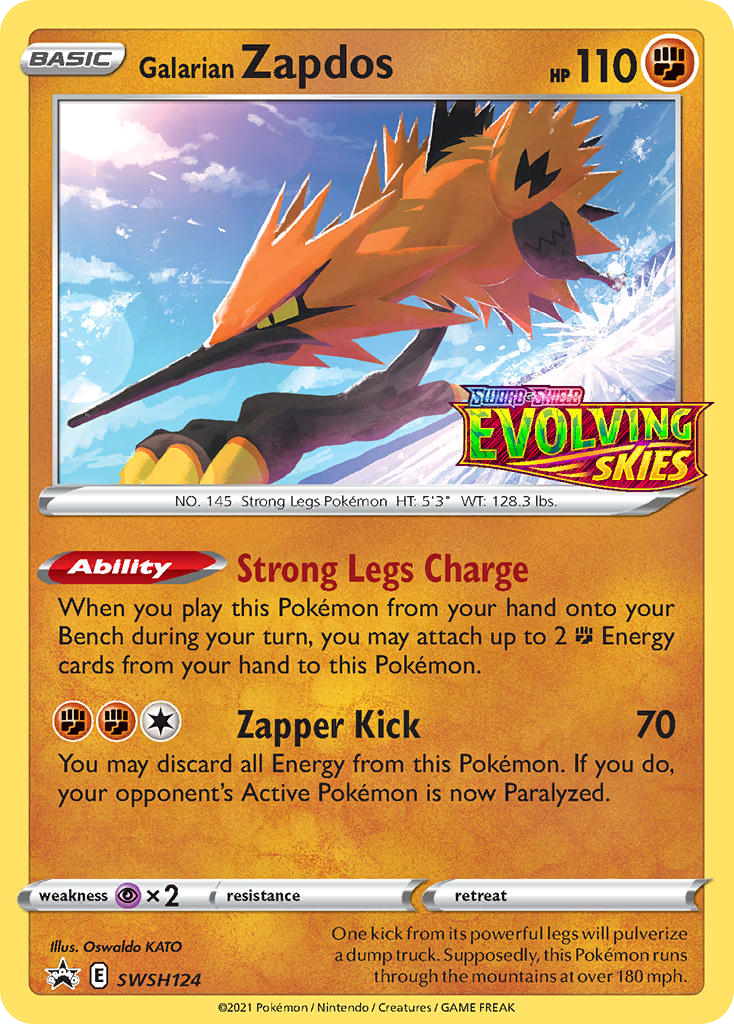 Galarian Zapdos - SWSH Black Star Promos #SWSH124
