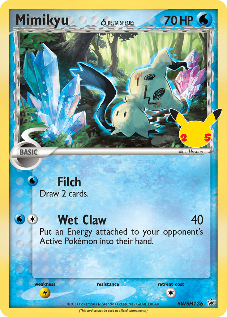 Mimikyu δ - SWSH Black Star Promos #SWSH136