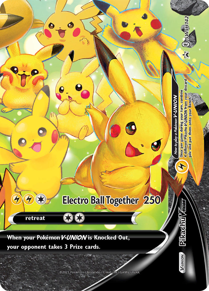 Pikachu V-UNION - SWSH Black Star Promos #SWSH142