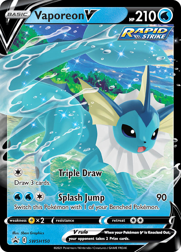 Vaporeon V - SWSH Black Star Promos #SWSH150