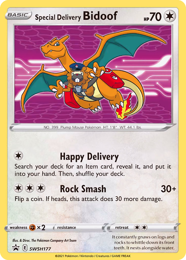Special Delivery Bidoof - SWSH Black Star Promos #SWSH177